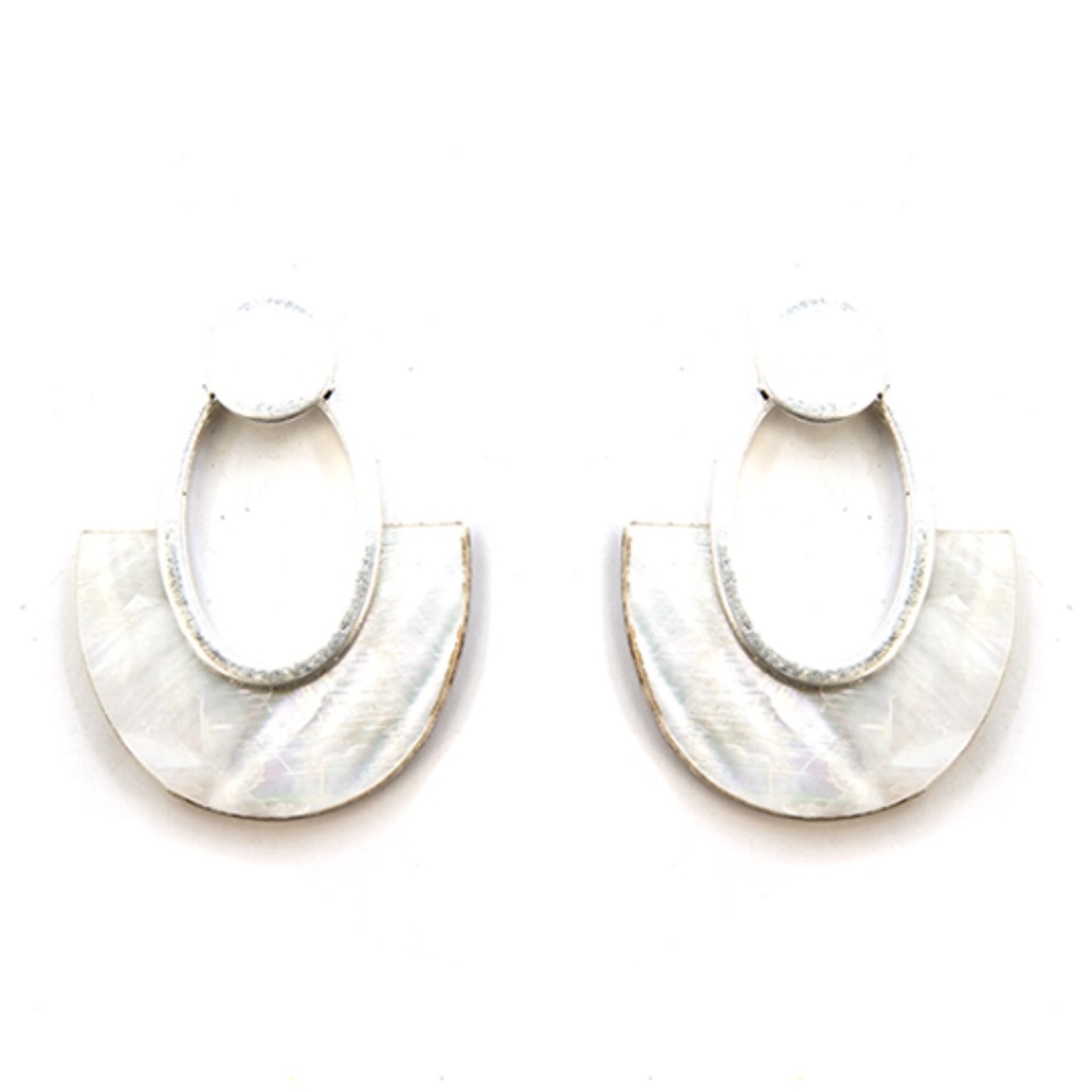 Designer Inspired Abalone Statement Earrings